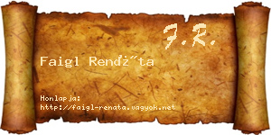 Faigl Renáta névjegykártya