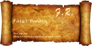 Faigl Renáta névjegykártya