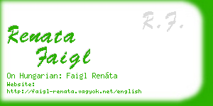 renata faigl business card